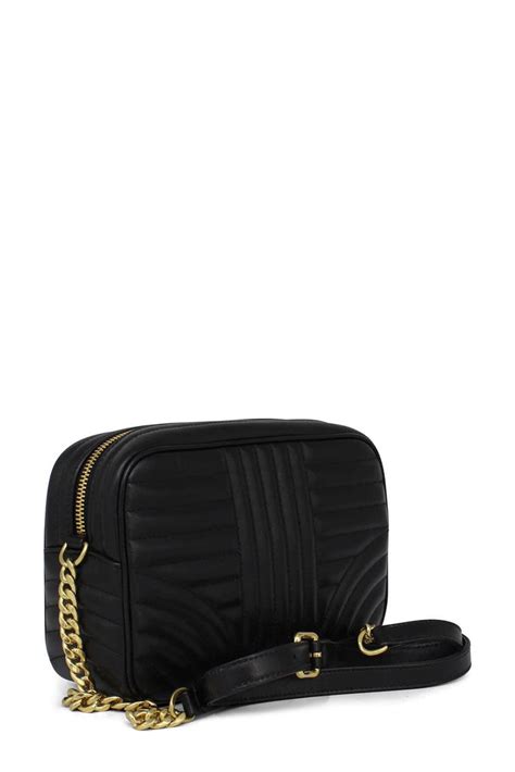 prada impunture shoulder soft calf black|Prada Soft Calf Impunture Diagramme Chain Shoulder Bag.